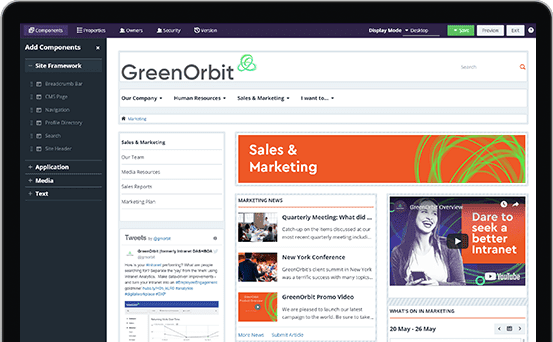 Layout Manager - Customize Your Intranet Like A Pro - GreenOrbit's Feature